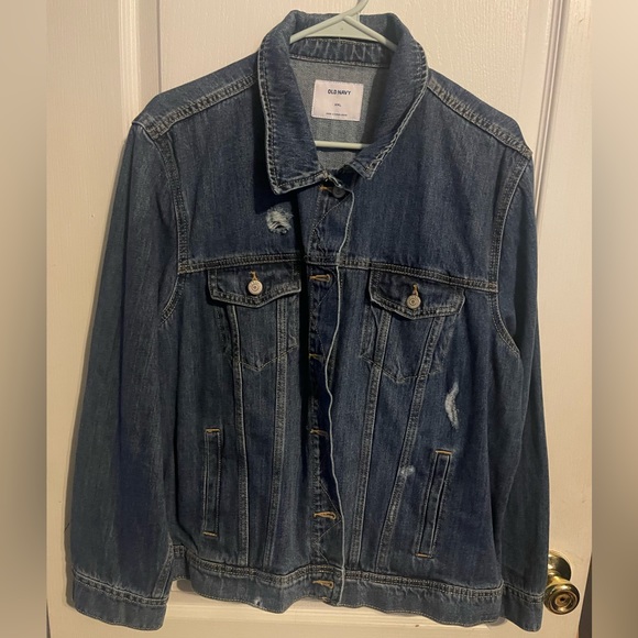 Old Navy Jackets & Blazers - Old Navy XXL Distressed Jean Jacket